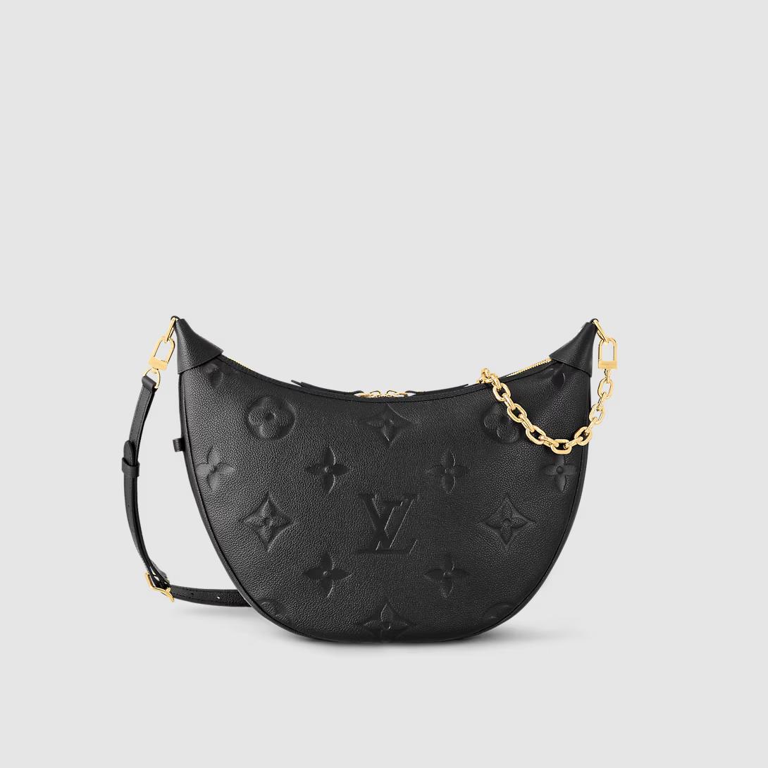 Túi Louis Vuitton Loop Hobo Monogram Empreinte Nữ Đen